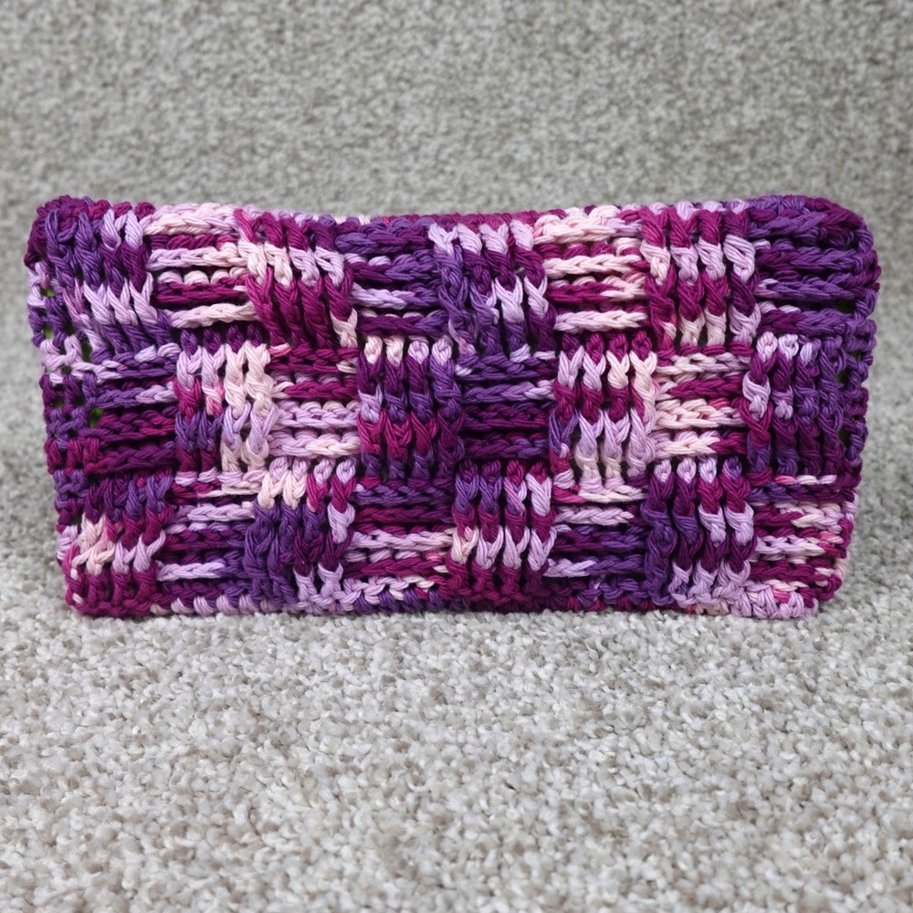 Handmade Crochet Reusable Mop‎ Cover Purple Pink Variegated Fits Swiffer Sweeper